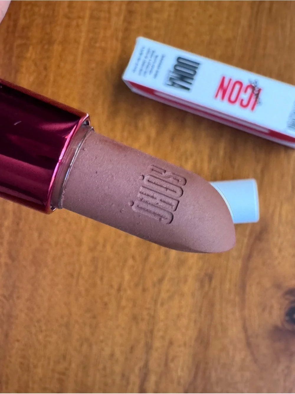 UOMA Beauty Matte Lipstick - Warm Taupe Brown in shade Tracy